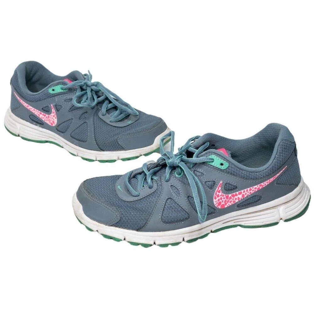 Nike Womens Revolution 2 Running Shoes Teal Pink L